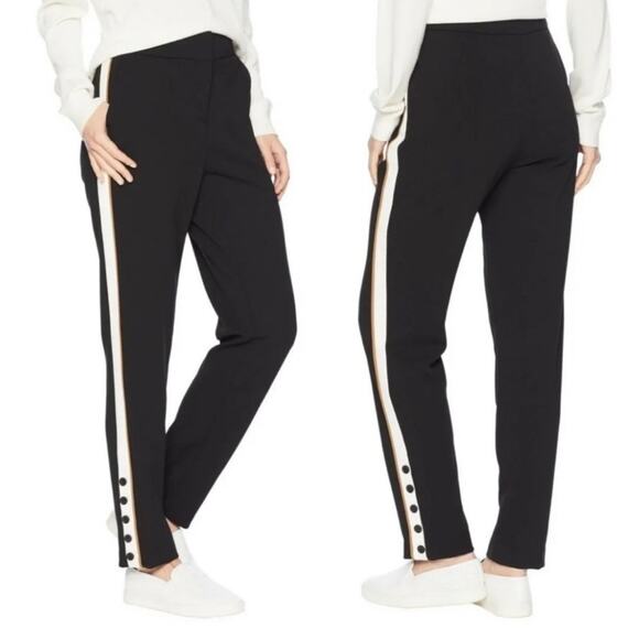 Calvin Klein Dress Pants Size 24W Side Racer Stripe Button Track NWT Curvy Plus - Picture 1 of 13